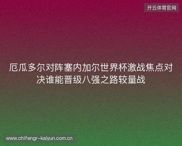厄瓜多尔对阵塞内加尔世界杯激战焦点对决谁能晋级八强之路较量战